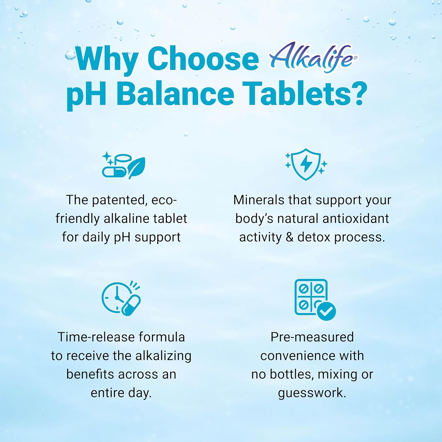 Alkalife pH Balance Tablets 90 count enteric-coated alkaline mineral support formula