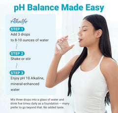Alkalife pH Booster Drops makes 360 glasses of pH 10 alkaline water