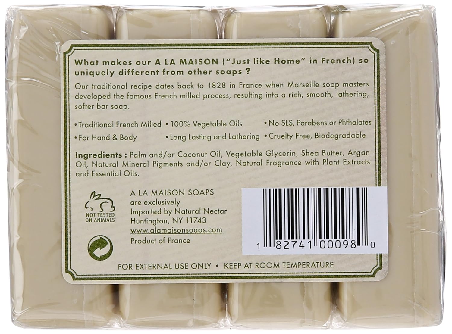 Vegan Rosemary Mint hand and body soap bars with shea butter and argan oil