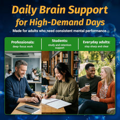 1 Body memory and focus support capsules dietary supplement bottle