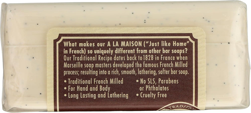 A La Maison Coconut Charcoal Bar Soap 8.8 oz vegan hand and body cleansing bar