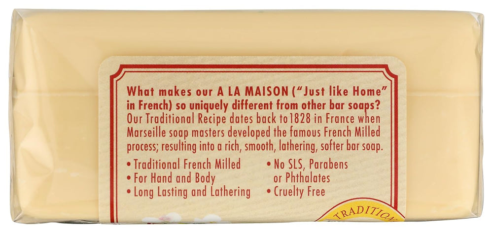 A La Maison moisturizing soap bar with sweet honey apple crisp fragrance
