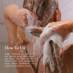 Deep Steep moisturizing vegan shampoo with aloe vera and argan oil