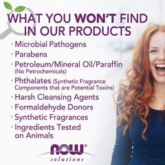 NOW Solutions XyliWhite label showing SLS-free gluten-free paraben-free claims