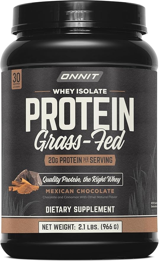 Onnit Grass Fed Whey Isolate Protein Flavored Sugar Free Supplement