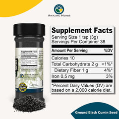 Amazing Herbs Black Seed benefits infographic for immune and digestive support