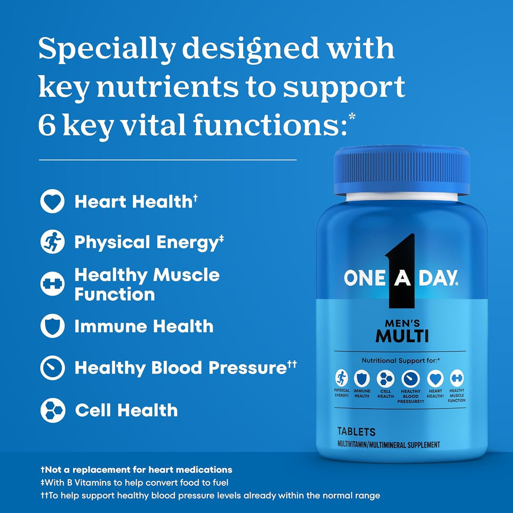 One A Day Men’s multivitamin with B Vitamins, Folic Acid, Zinc, and Vitamin D