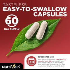 NutriVein ginseng extract supplement with Non GMO vegan and gluten free formula