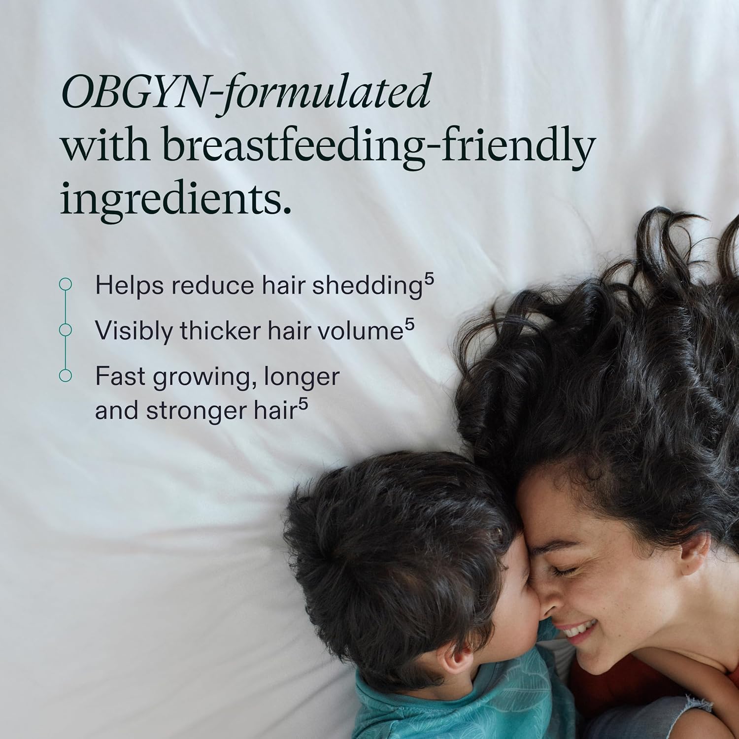 Nutrafol Postpartum supplement for reducing postpartum hair shedding and thinning