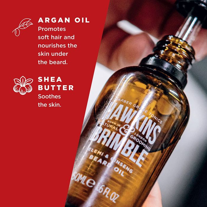 "Non-greasy men’s beard oil – lightweight hydration with essential oils"