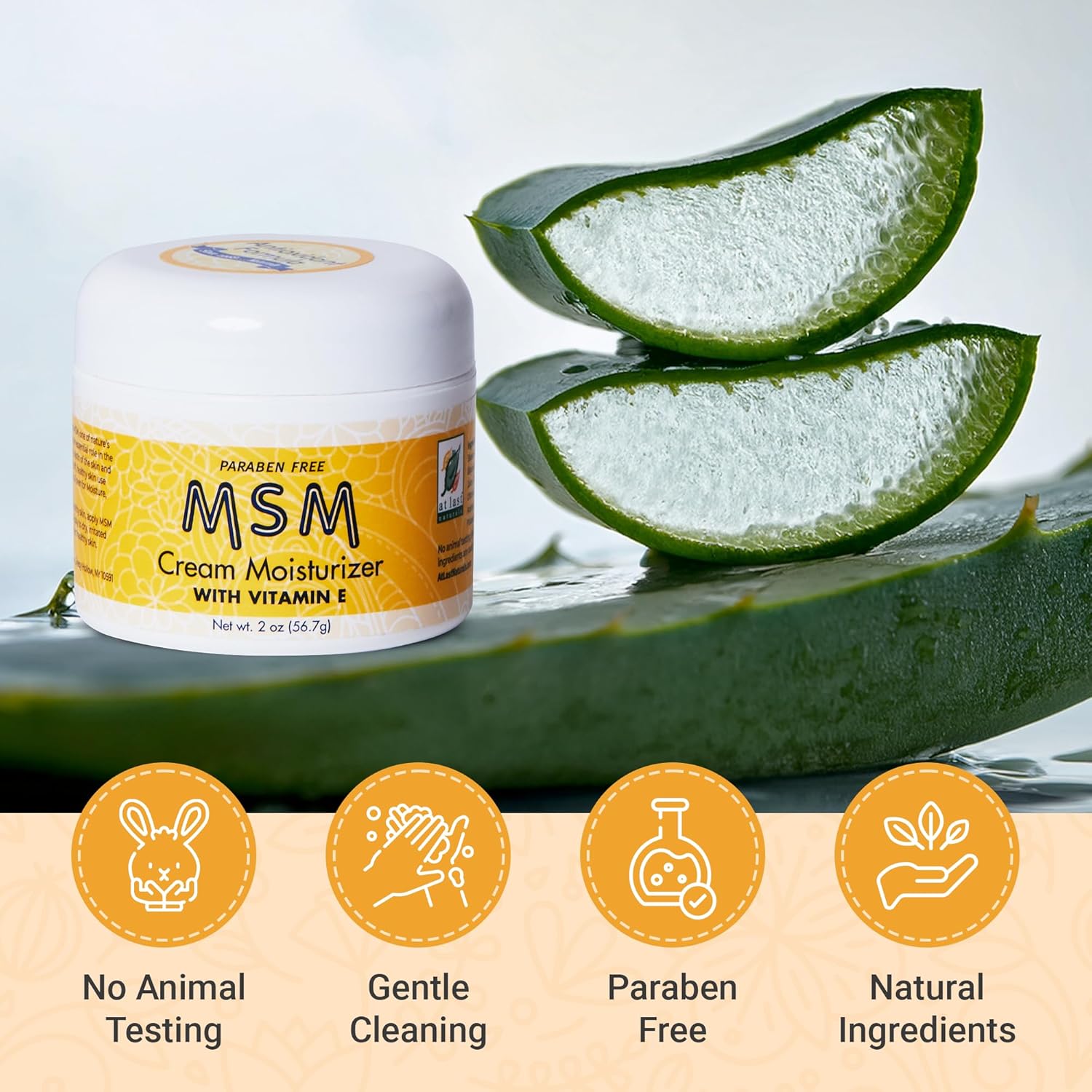 MSM skin cream by At Last Naturals for soft smooth healthy-looking skin