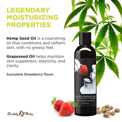 Earthly Body strawberry massage oil for healthy hydrated skin