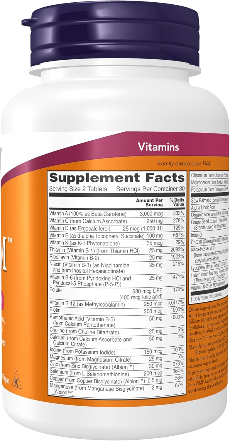 ADAM men’s daily vitamin supplement for energy metabolism and wellness support