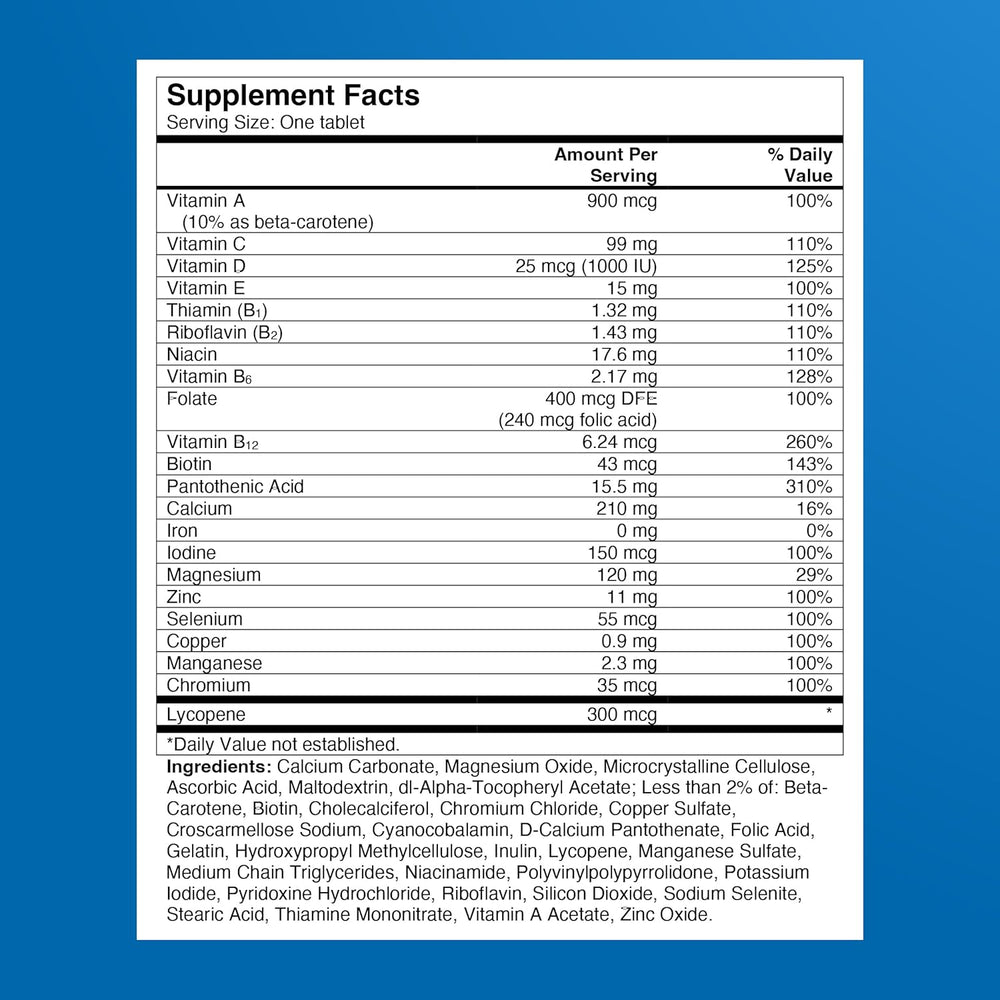 One A Day Men’s multivitamin with B Vitamins, Folic Acid, Zinc, and Vitamin D