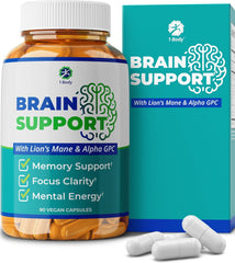 Brain fog support supplement with natural nootropic ingredients in vegan capsules