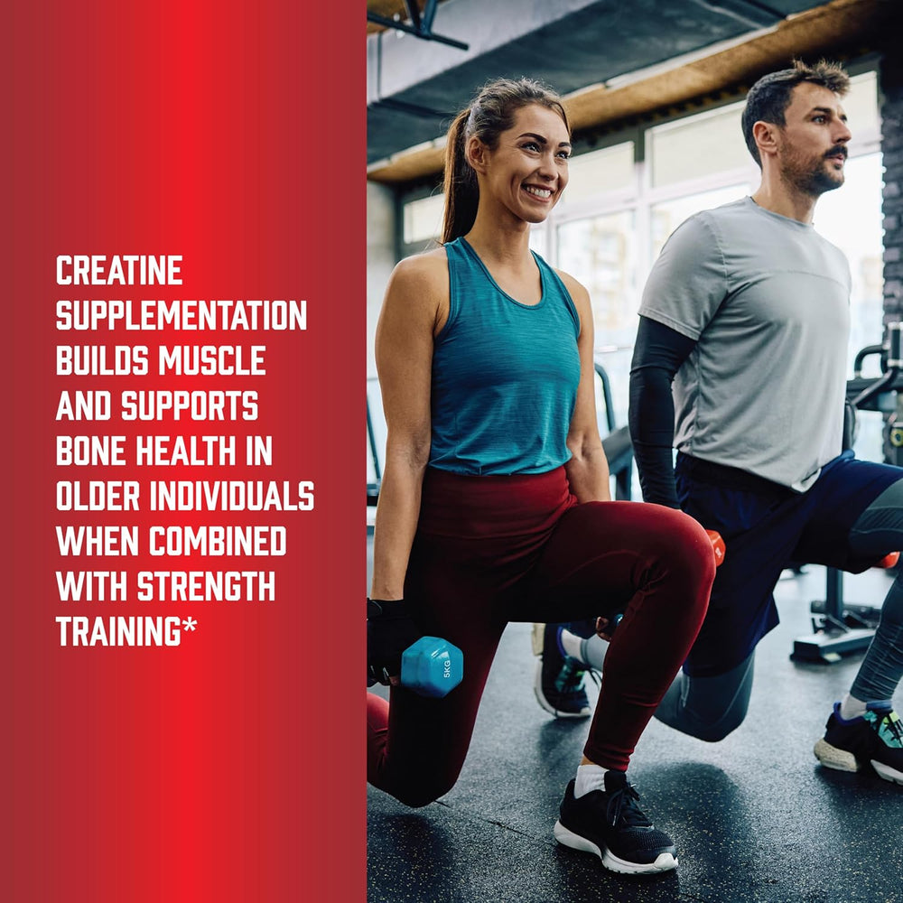 Unflavored creatine monohydrate powder with no other ingredients
