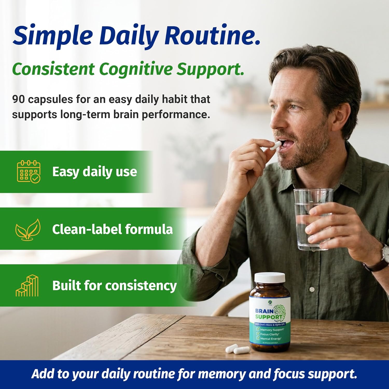 Brain booster supplement featuring Alpha GPC and Bacopa Monnieri formula