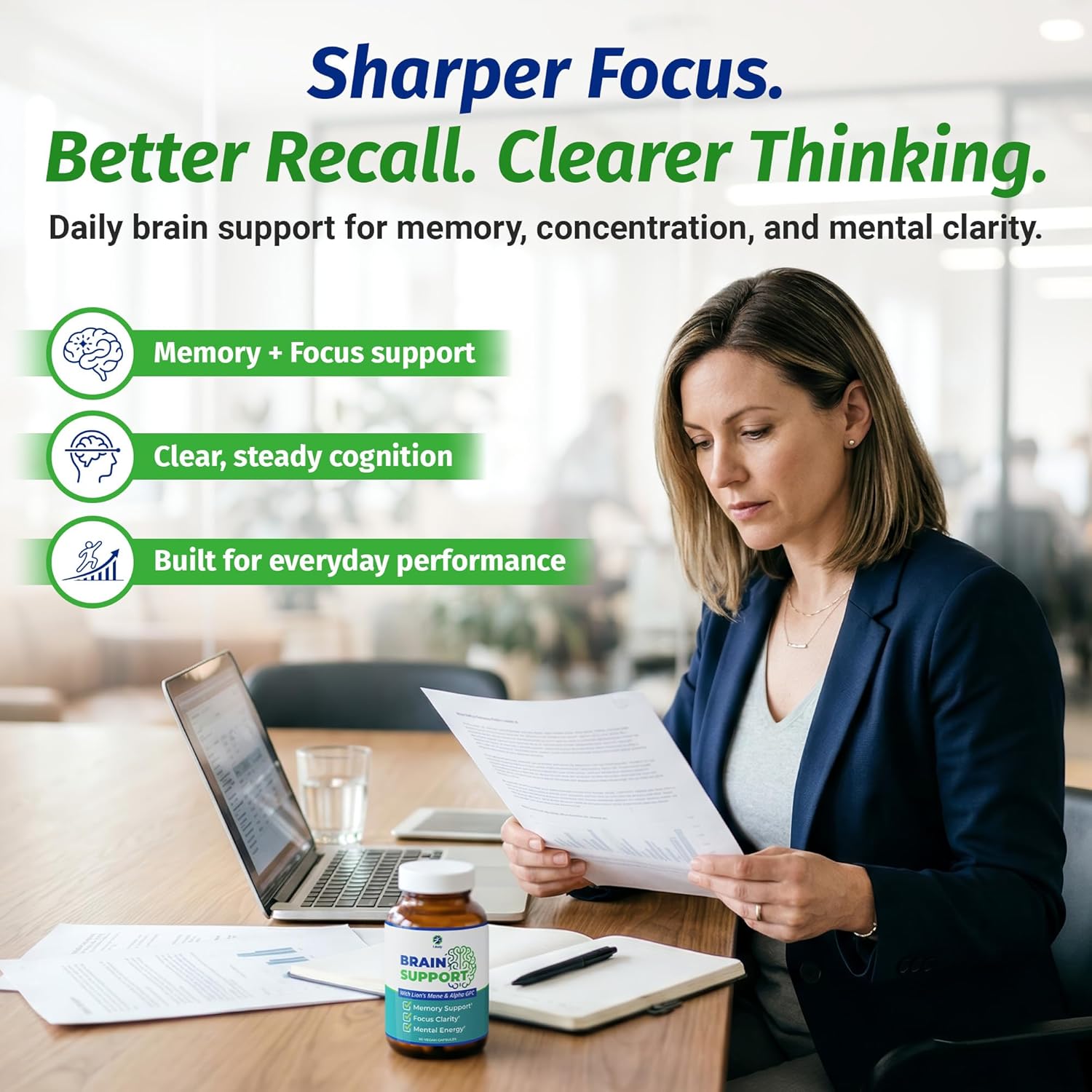 1 Body cognitive wellness capsules for memory focus and mental clarity