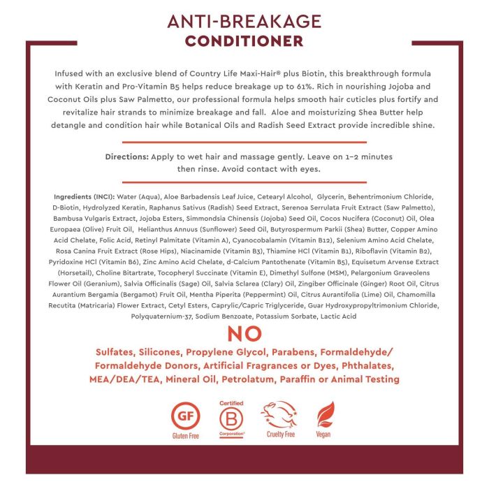 Desert Essence Anti Breakage Conditioner 10 Oz Keratin Provitamin B5