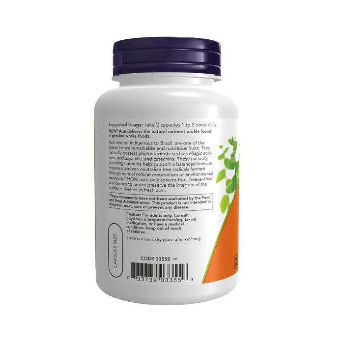 "Freeze-dried Açaí berry capsules – immune support and healthy aging formula"
