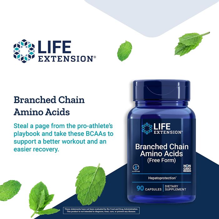 Life Extension Branched Chain Amino Acids Free Form 90 Caps