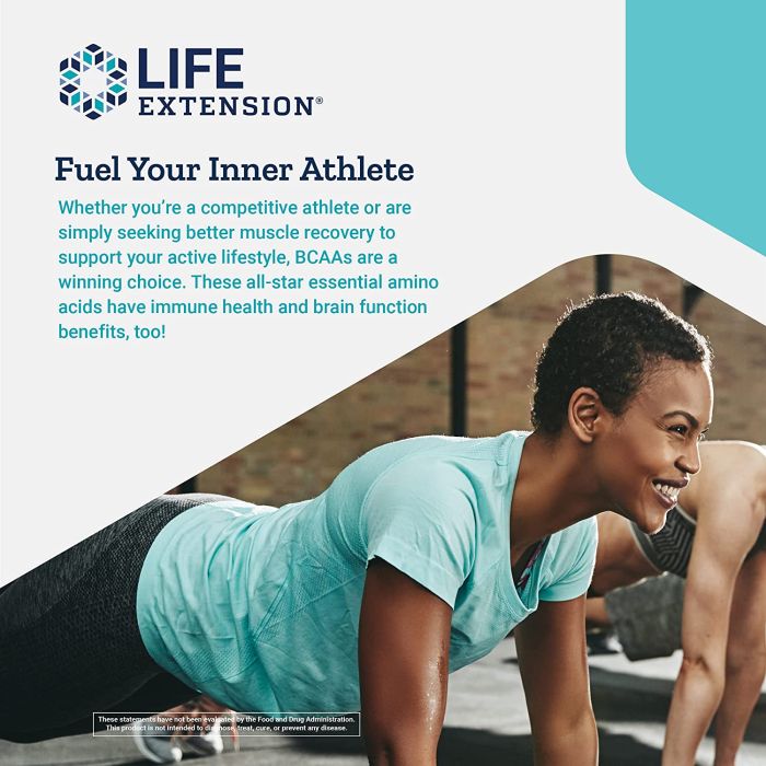 Life Extension Branched Chain Amino Acids Free Form 90 Caps