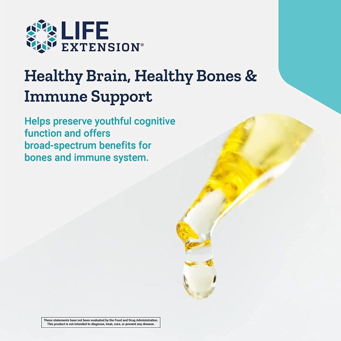 Life Extension Liquid Vitamin D3 50mcg 2000 IU 29.57ml Gluten Free