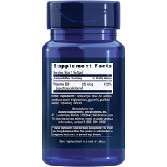 Life Extension Vitamin D3 25 mcg 1000 IU Softgels Bone Growth Support