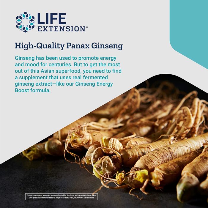 Life Extension Ginseng Energy Boost 30 Veggie Gluten Free Caps
