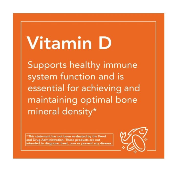 NOW High Potency Vitamin D3 5000IU Structural Support 240 Softgels