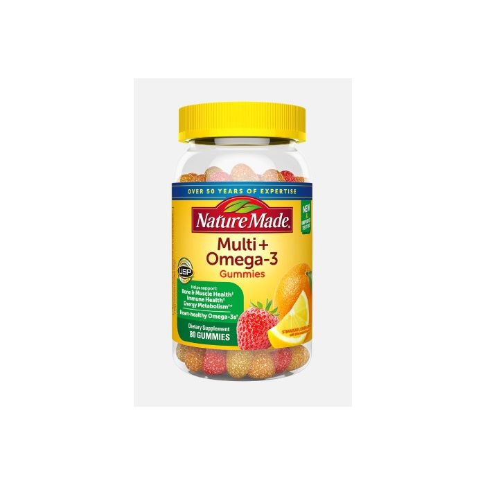 Nature Made Multivitamin Omega 3 80 Gummies Heart Support