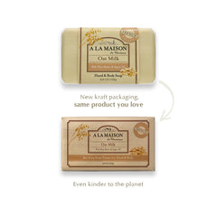 A La Maison plant-based oat milk soap for gentle daily cleansing and soft skin