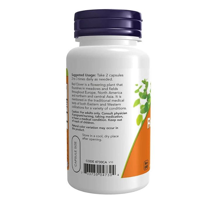 "Red Clover herbal formula with 750mg per serving – menopause and wellness support"