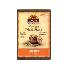 OKAY Pure Naturals African Black Soap Tea Tree 5.5oz / 156gr