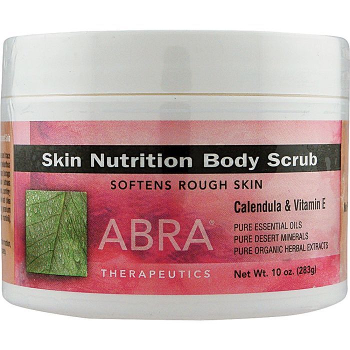 Abra Therapeutics Calendula and Vitamin E body scrub 10 oz exfoliating skin care formula