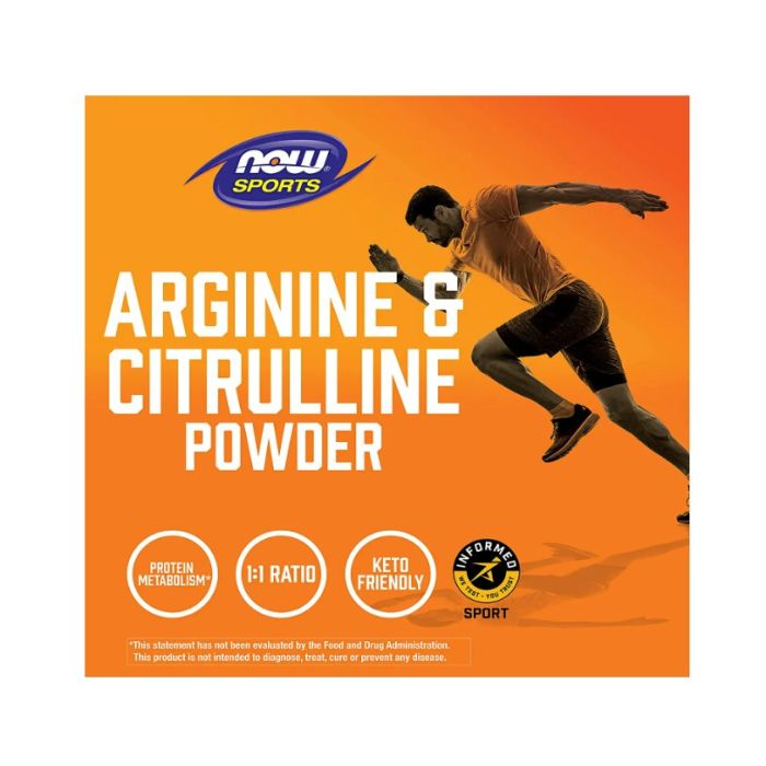 NOW Sports Arginine Citrulline Powder 12 Oz Amino Acids