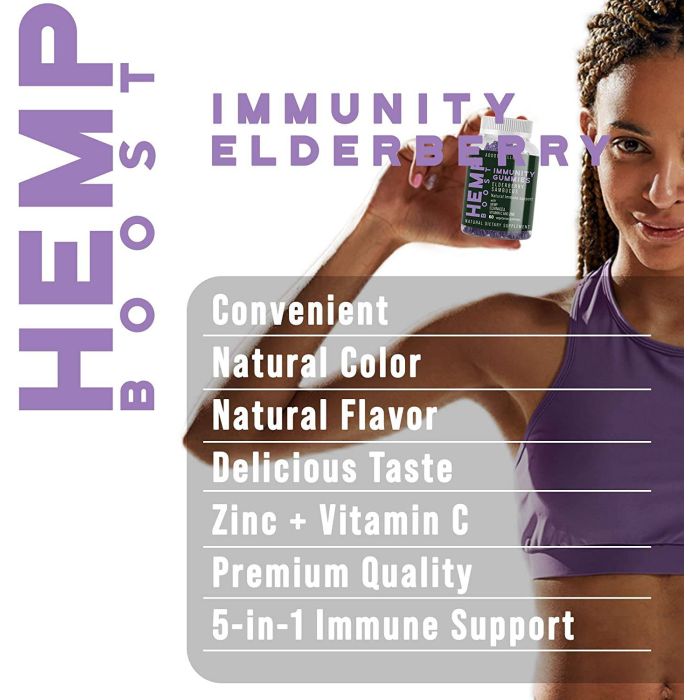 Addot Hemp Immunity Gummies bottle placed on a clean white background