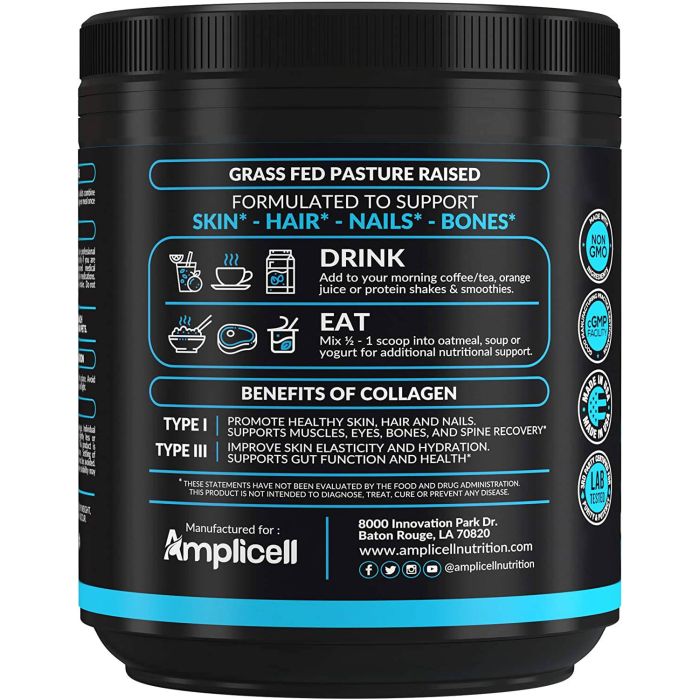 Powder texture image – finely milled, unflavored collagen peptides