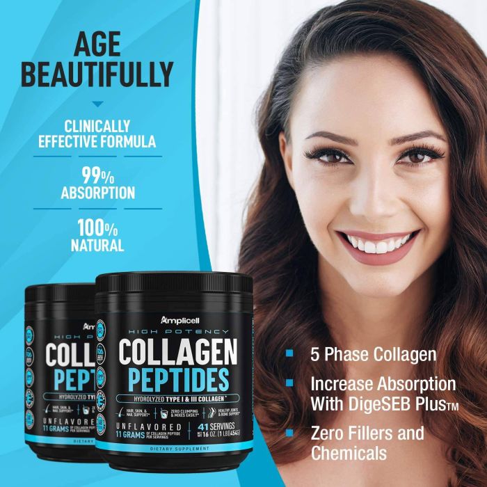 Label highlighting grass-fed, non-GMO, gluten-free collagen formula