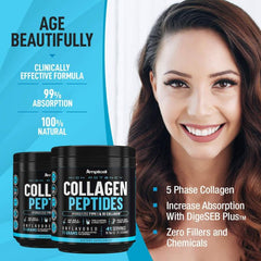 Label highlighting grass-fed, non-GMO, gluten-free collagen formula