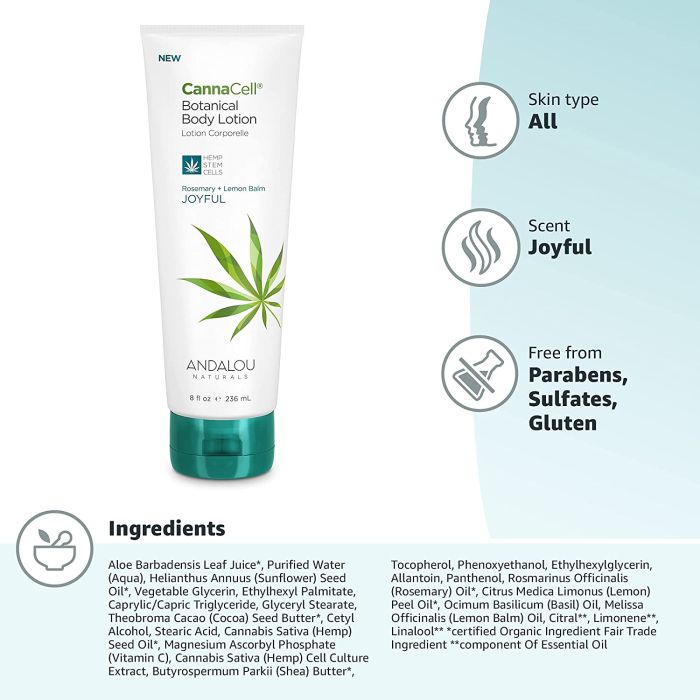 Andalou Naturals body lotion for all skin types with natural ingredients