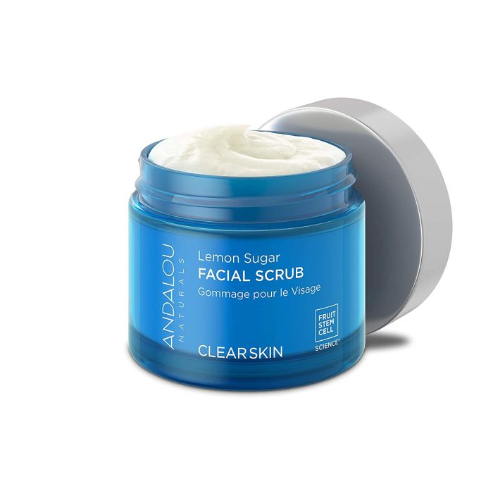Andalou Naturals Lemon Sugar Facial Scrub 1.7 oz front view label