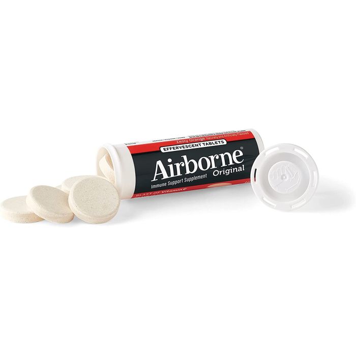 Airborne 1000mg Vitamin C 10 Effervescent Tablets Zesty Orange Flavor