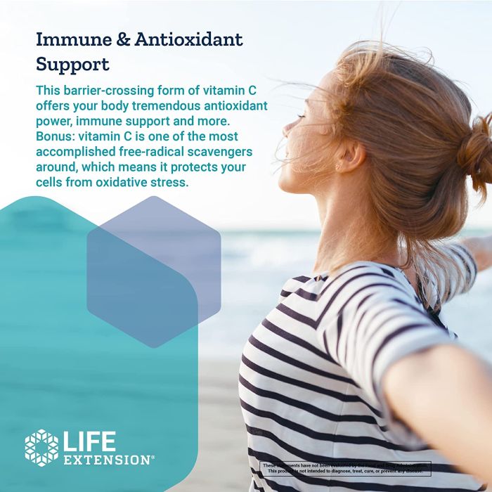 Life Extension Ascorbyl Palmitate 500mg Fat Soluble Vitamin C 100 Caps