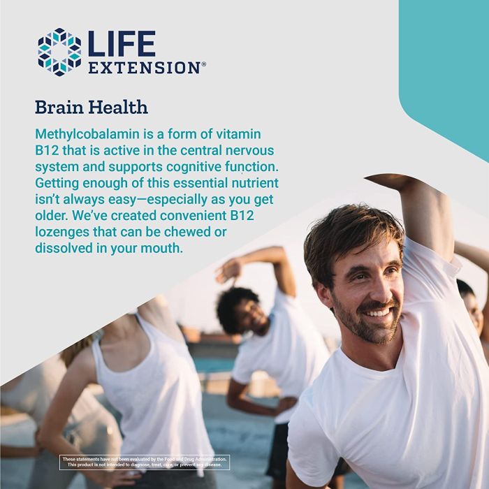 Life Extension Vitamin B12 Methylcobalamin 60 Vegetarian Lozenges