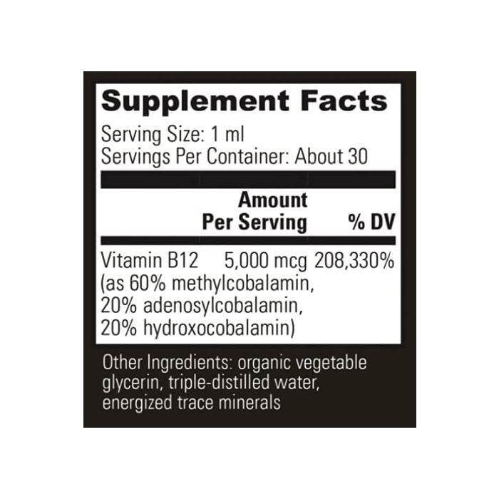 Vitamin B12 1 Oz Organic Vegan Formula Global Healing Energy Boost