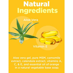 At Last Naturals MSM Soap Herbal Moisturizing Bar Aloe Vera Vitamin E