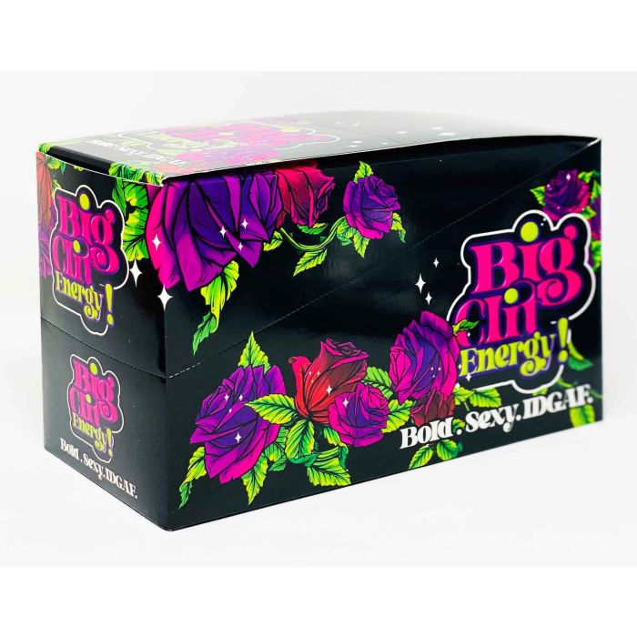 Front label of Big Clit Energy Red Pill – natural female enhancement capsule made in USA.