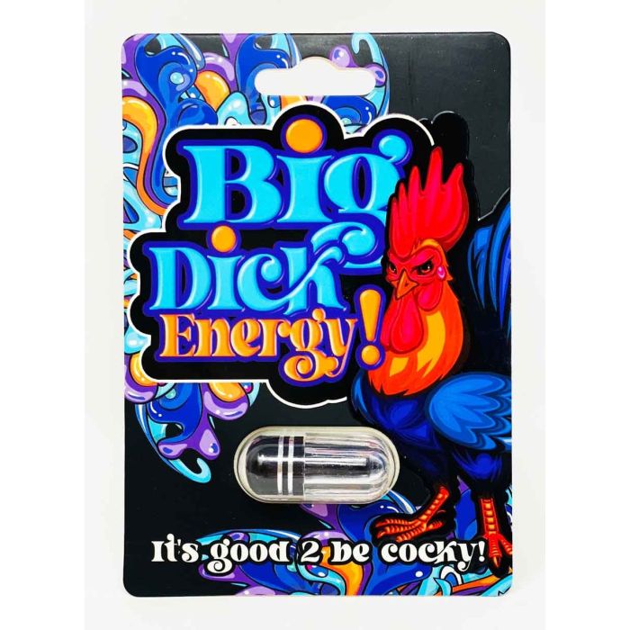 Supplement panel showing 3500 mg formula – Big Dick Energy capsule.