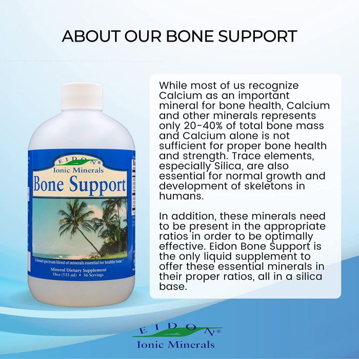 "Serving size instructions for Eidon Bone Support – 1 tablespoon daily"